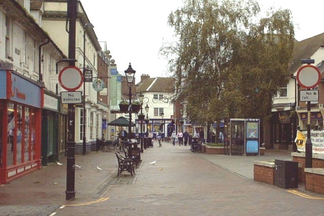 Upper High Street in Ashford town centre