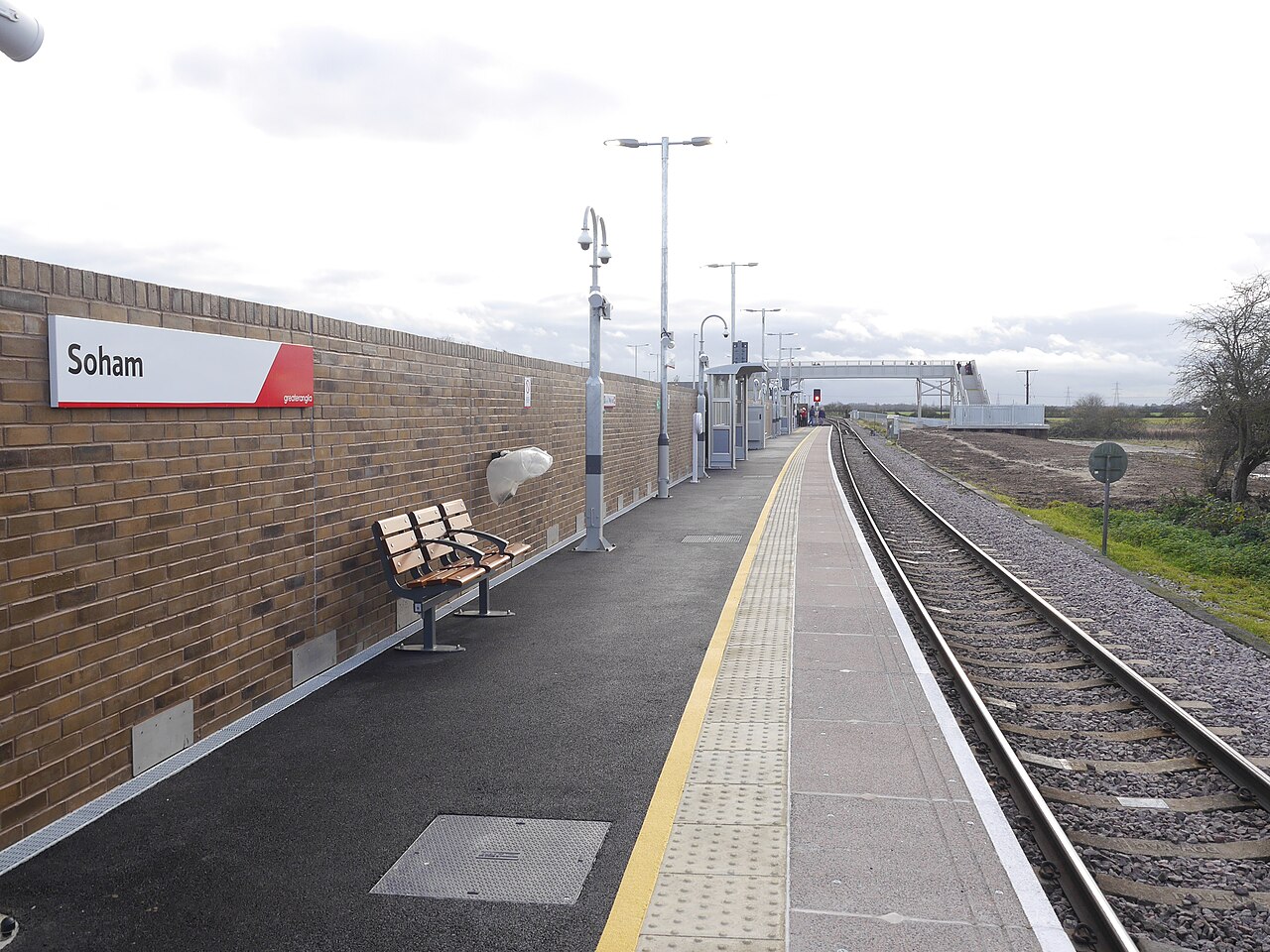 Soham railway station platform