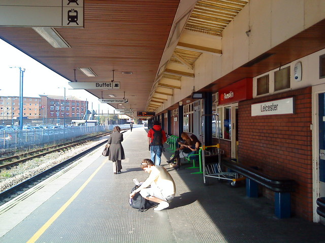 Platform 1 at Leicester railway station