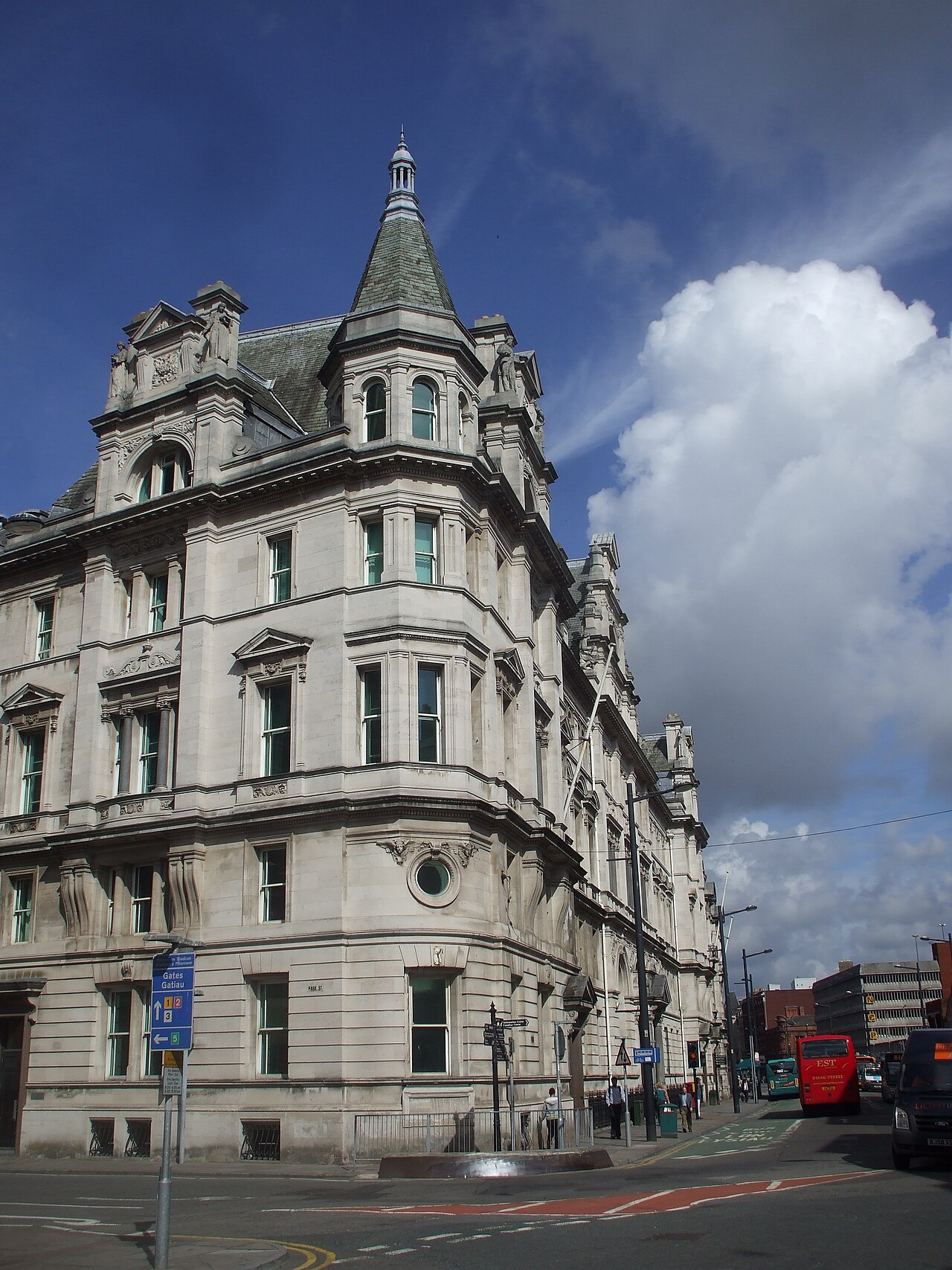 The former main Post Office building in Cardiff